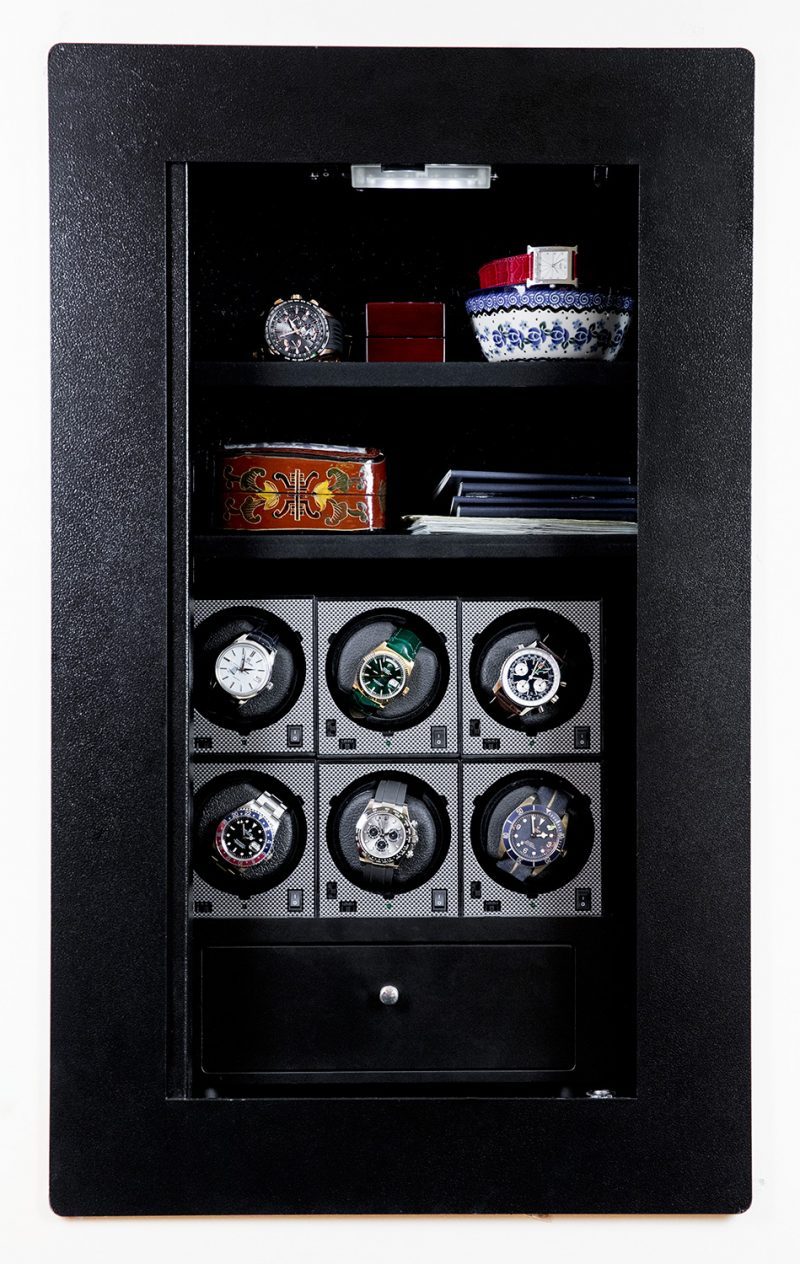 BlumSafe Luxury Display Door Watch Winder Wall Safe USA Built Gen 2.0