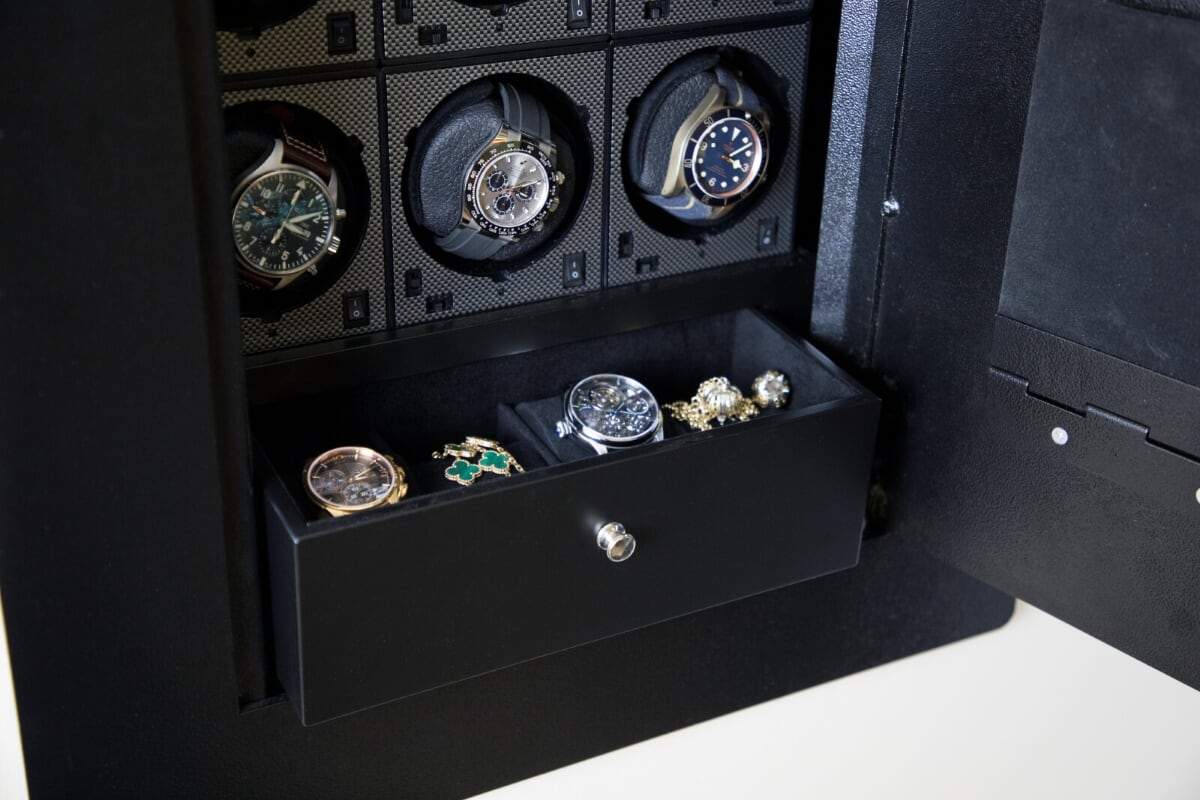 BlumSafe Luxury Display Door Watch Winder Wall Safe USA Built Gen 2.0